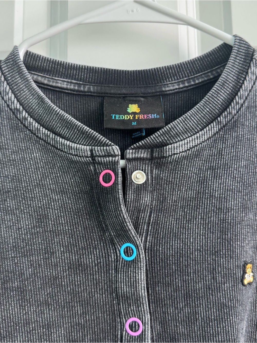 Teddy Fresh Acid Wash Rib Snaps Top - Picture 3 of 6